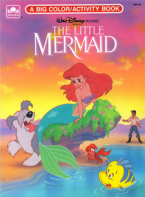 Little Mermaid (Big Coloring Book; 1989) Golden Books : Retro Reprints