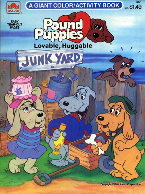 1987 Pound Puppies Paint With Water Coloring Book Kids Childrens Activity  Book Paper Ephemera Golden -  Denmark