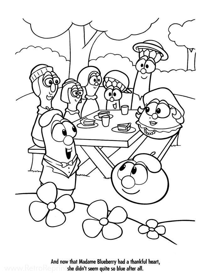 veggie tales coloring pages downloads