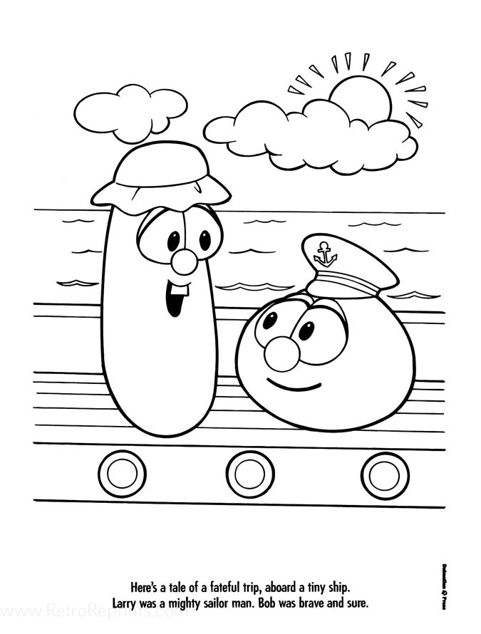 veggie tales coloring pages downloads