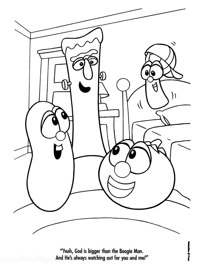 veggie tales coloring pages downloads