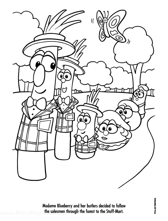 veggie tales coloring pages downloads